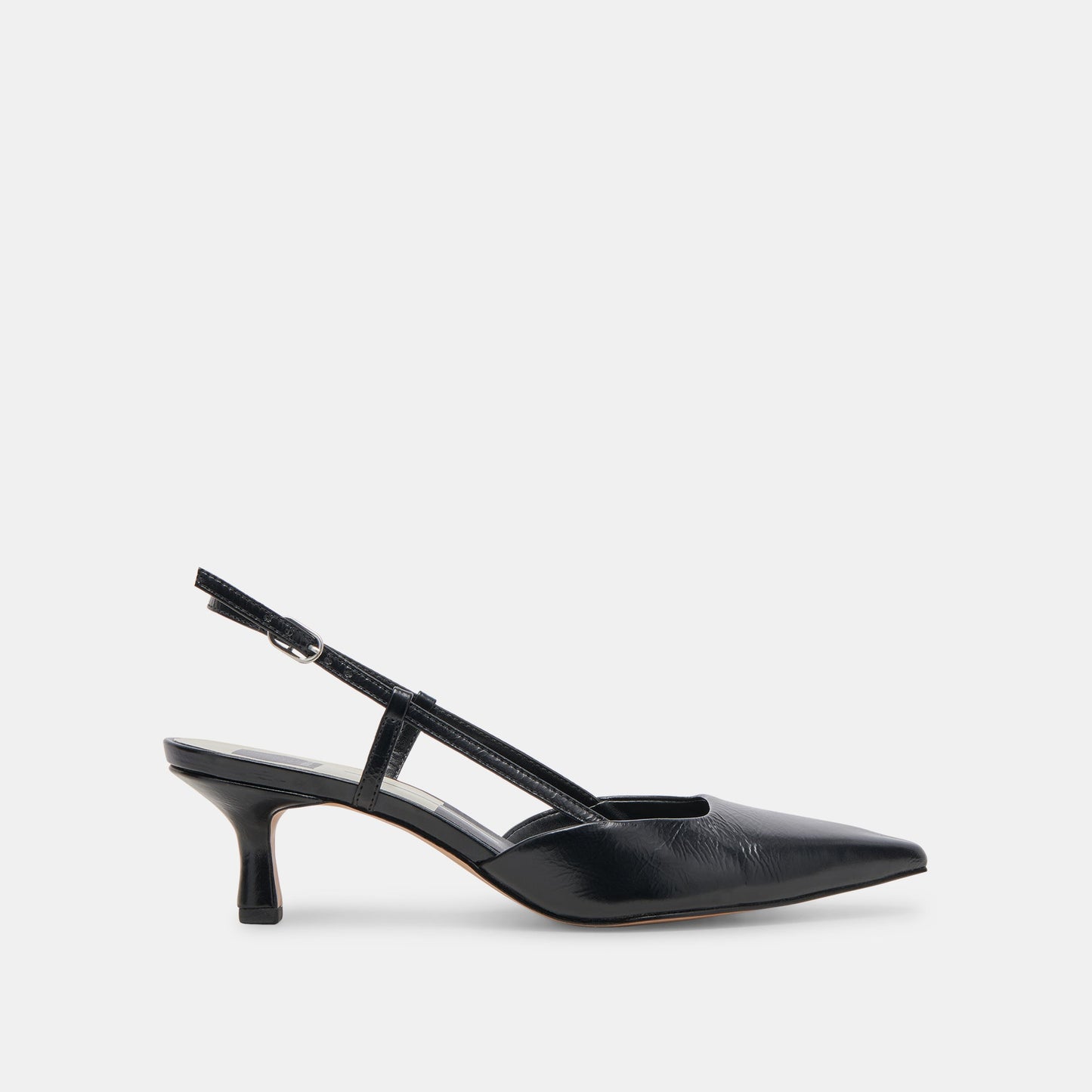 ODELA HEELS MIDNIGHT CRINKLE PATENT - Dolce Vita