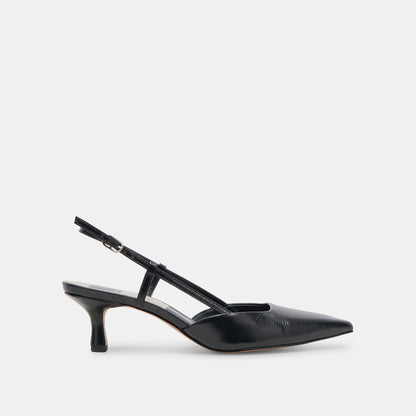 ODELA HEELS MIDNIGHT CRINKLE PATENT - Dolce Vita