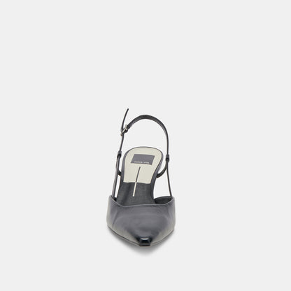 ODELA HEELS MIDNIGHT CRINKLE PATENT - Dolce Vita