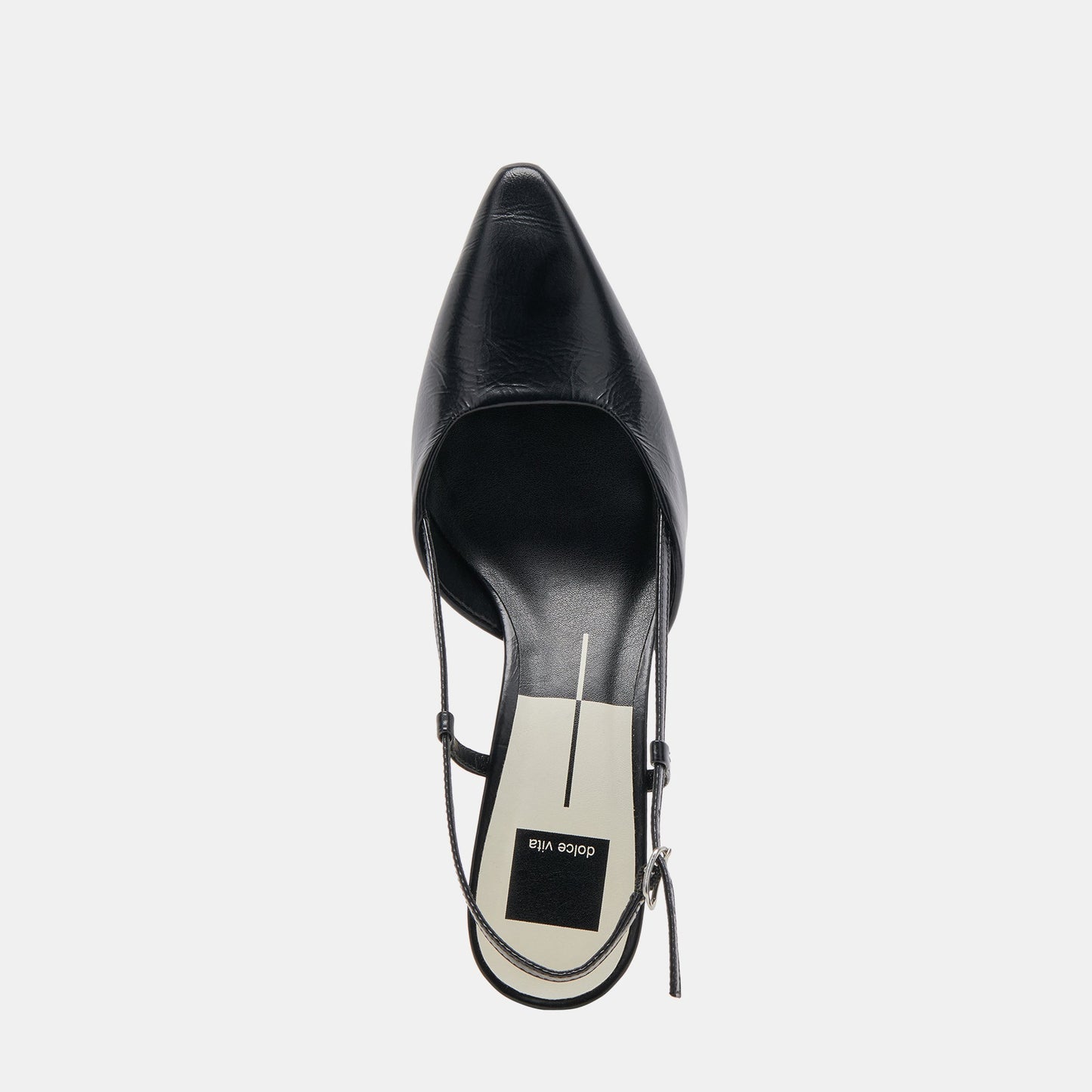 ODELA HEELS MIDNIGHT CRINKLE PATENT - Dolce Vita