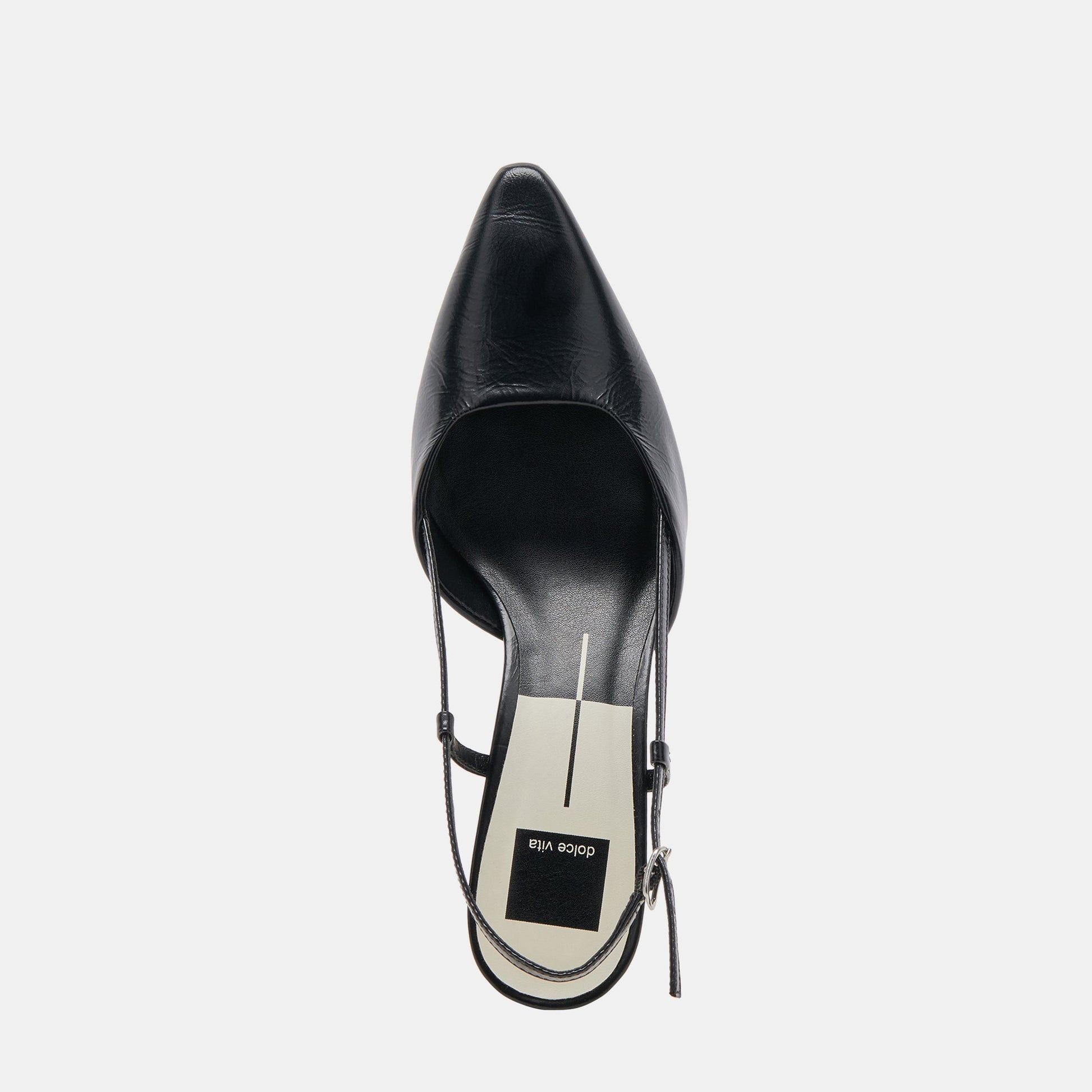 ODELA HEELS MIDNIGHT CRINKLE PATENT - Dolce Vita