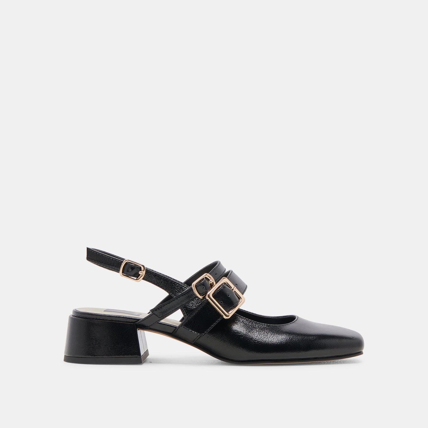 PATZY HEELS MIDNIGHT CRINKLE PATENT LEATHER - Dolce Vita