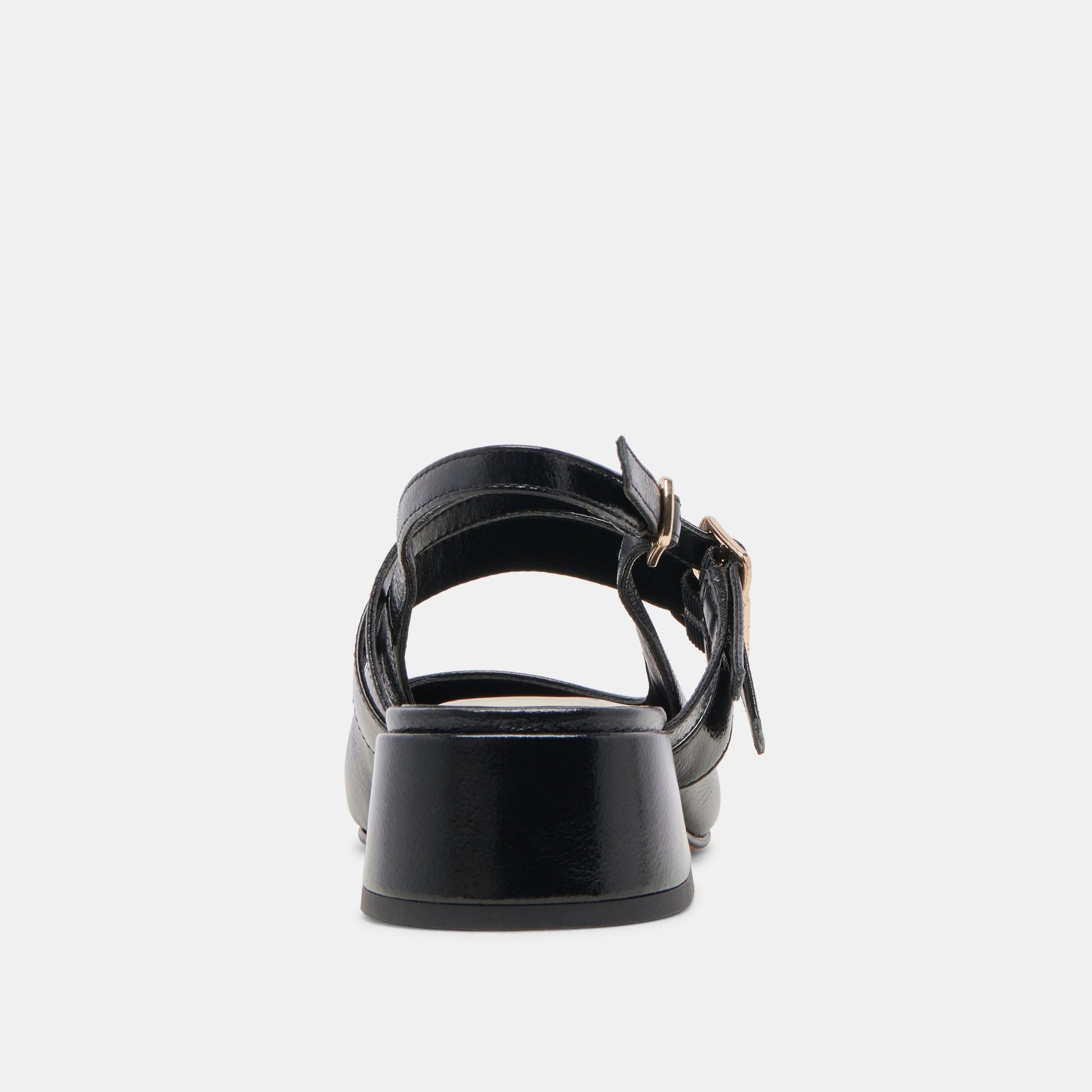 PATZY HEELS MIDNIGHT CRINKLE PATENT LEATHER - Dolce Vita