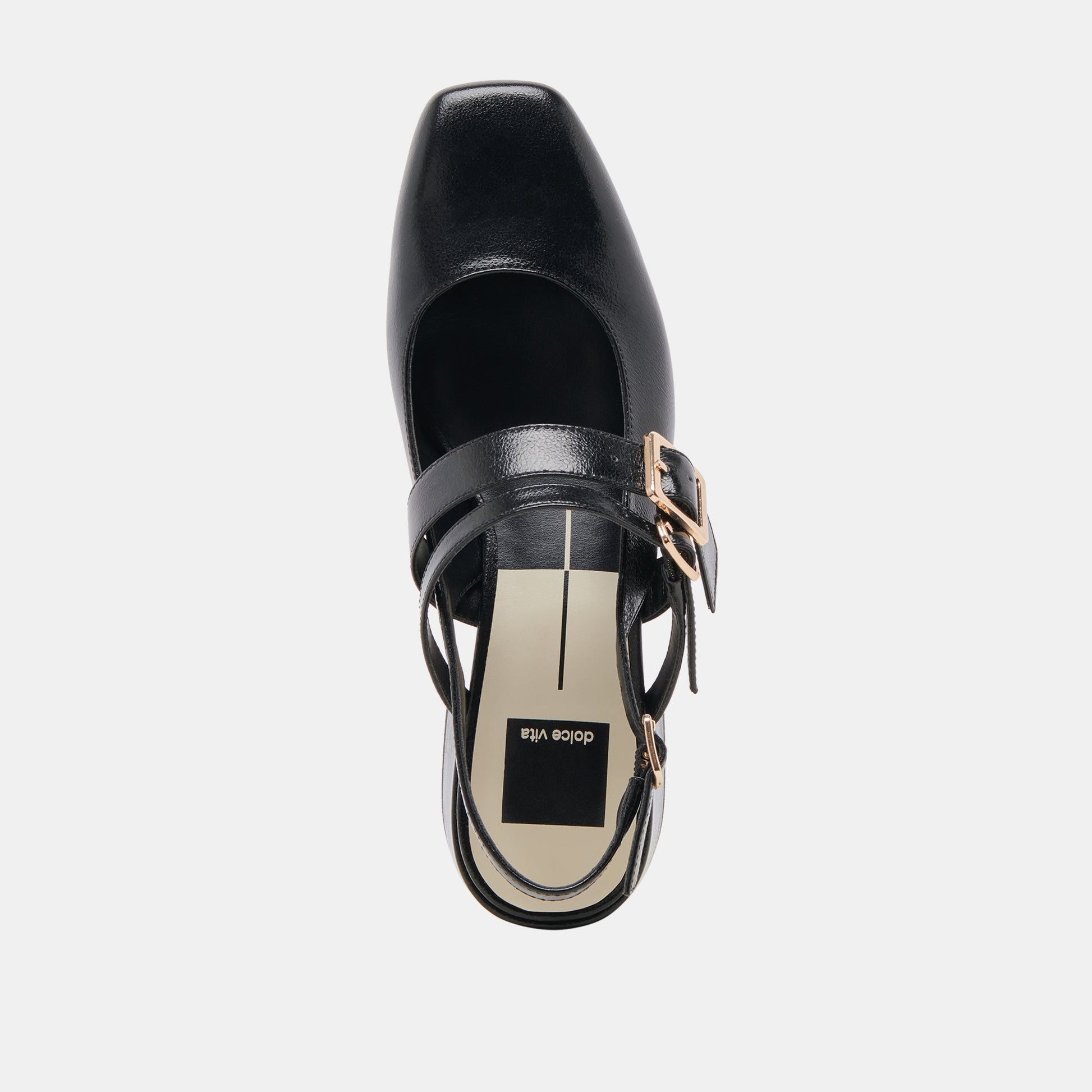 PATZY HEELS MIDNIGHT CRINKLE PATENT LEATHER - Dolce Vita