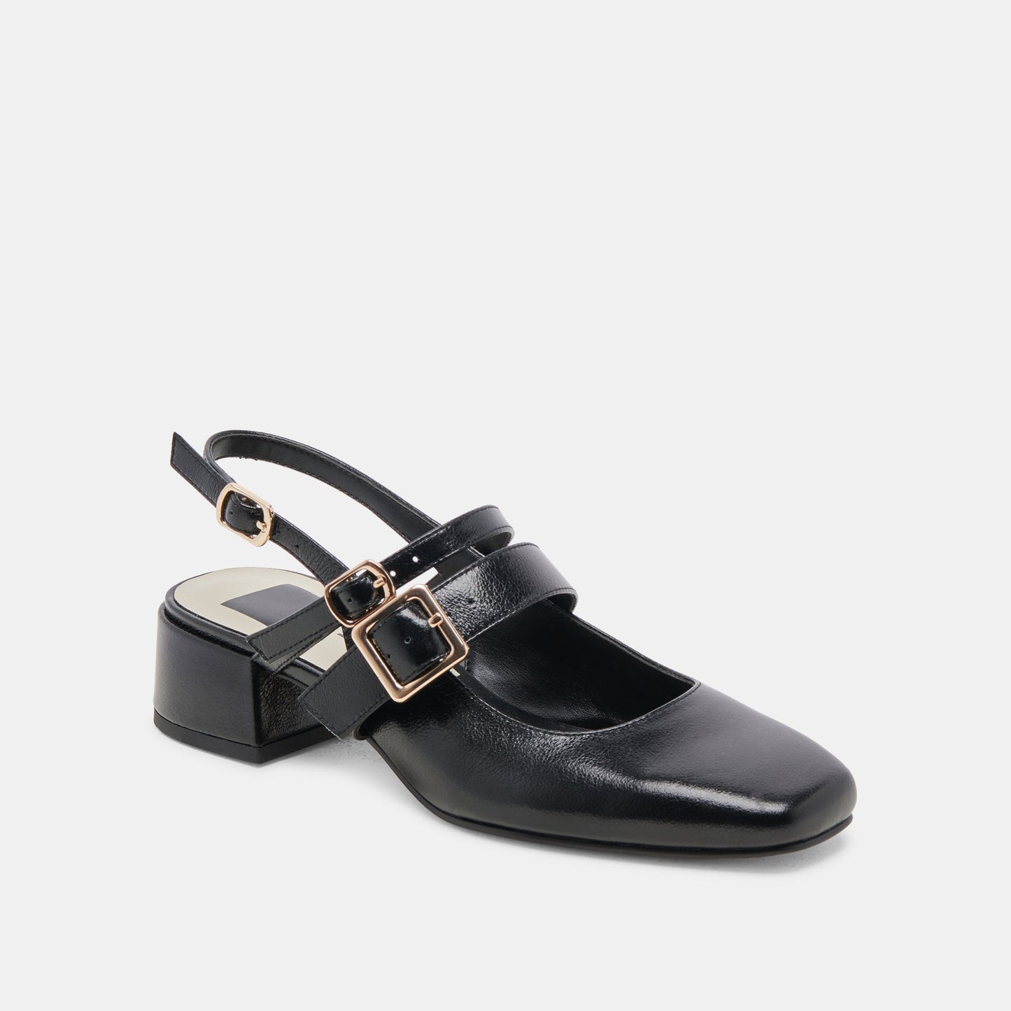PATZY HEELS MIDNIGHT CRINKLE PATENT LEATHER - Dolce Vita