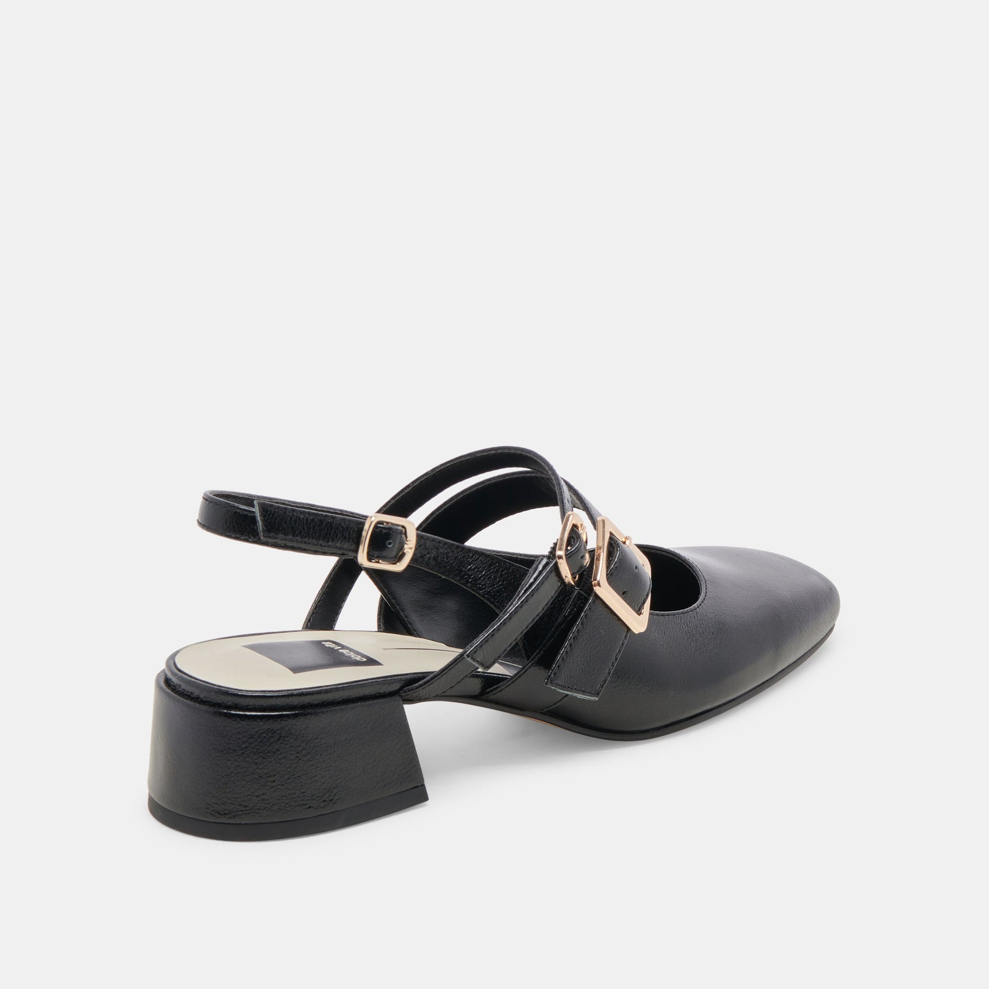 PATZY HEELS MIDNIGHT CRINKLE PATENT LEATHER - Dolce Vita
