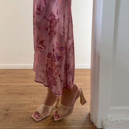 NARDA HEELS BLUSH MESH - Dolce Vita