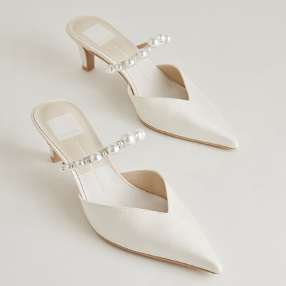 Kanika Pearl Mid Vanilla Pearl Heels - Dolce Vita