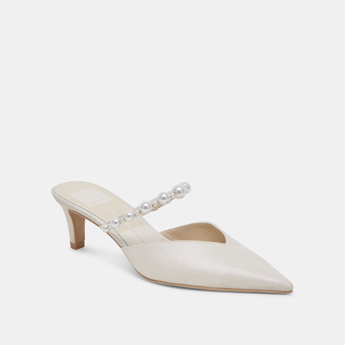 Kanika Pearl Mid Vanilla Pearl Heels - Dolce Vita