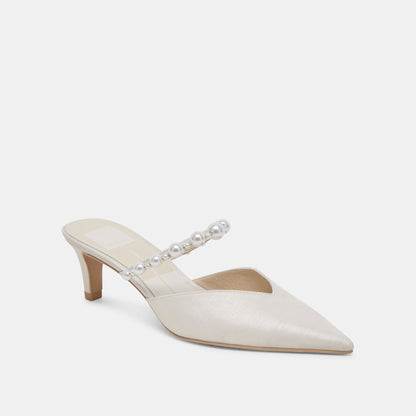 Kanika Pearl Mid Vanilla Pearl Heels - Dolce Vita