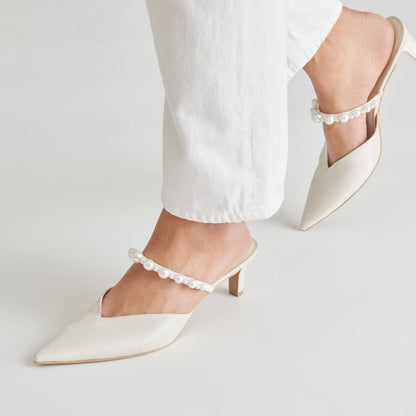Kanika Pearl Mid Vanilla Pearl Heels - Dolce Vita
