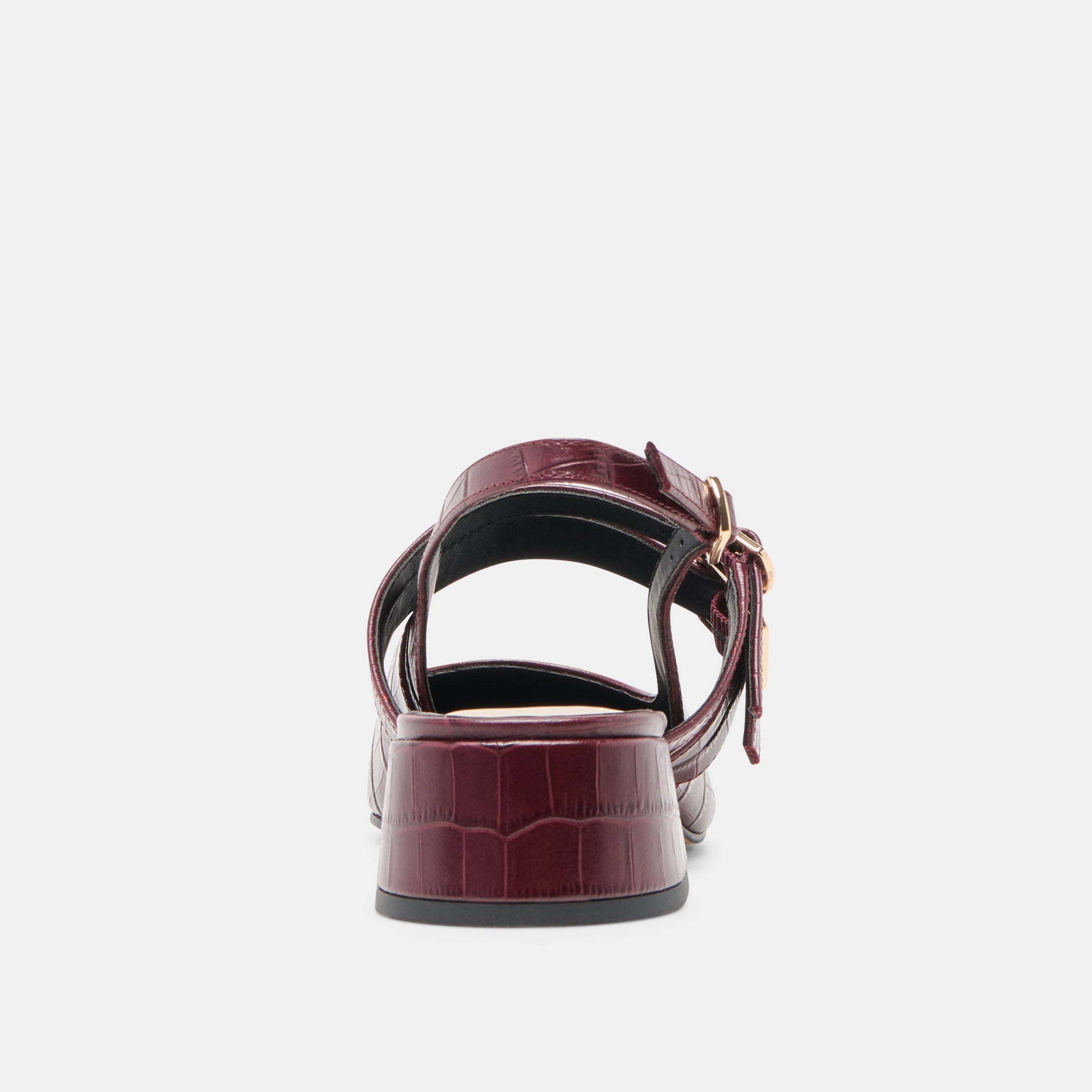 Patzy Oxblood Embossed Leather Heels - Dolce Vita