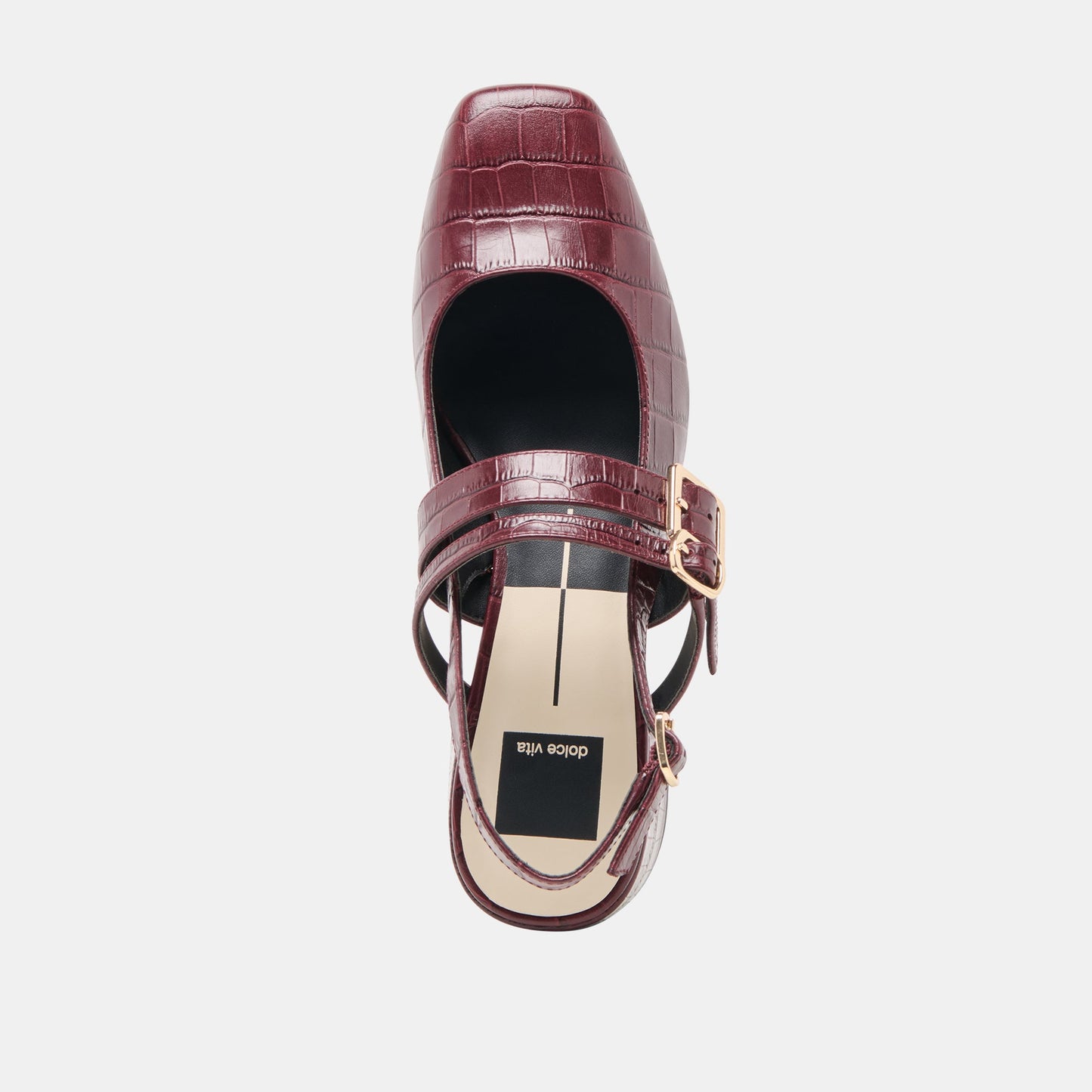 Patzy Oxblood Embossed Leather Heels - Dolce Vita
