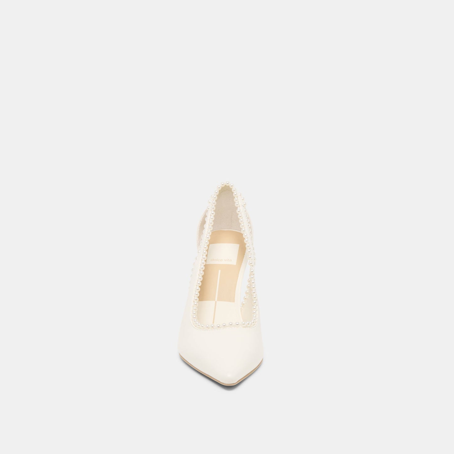 Kelson Pearl True White Leather Heels - Dolce Vita