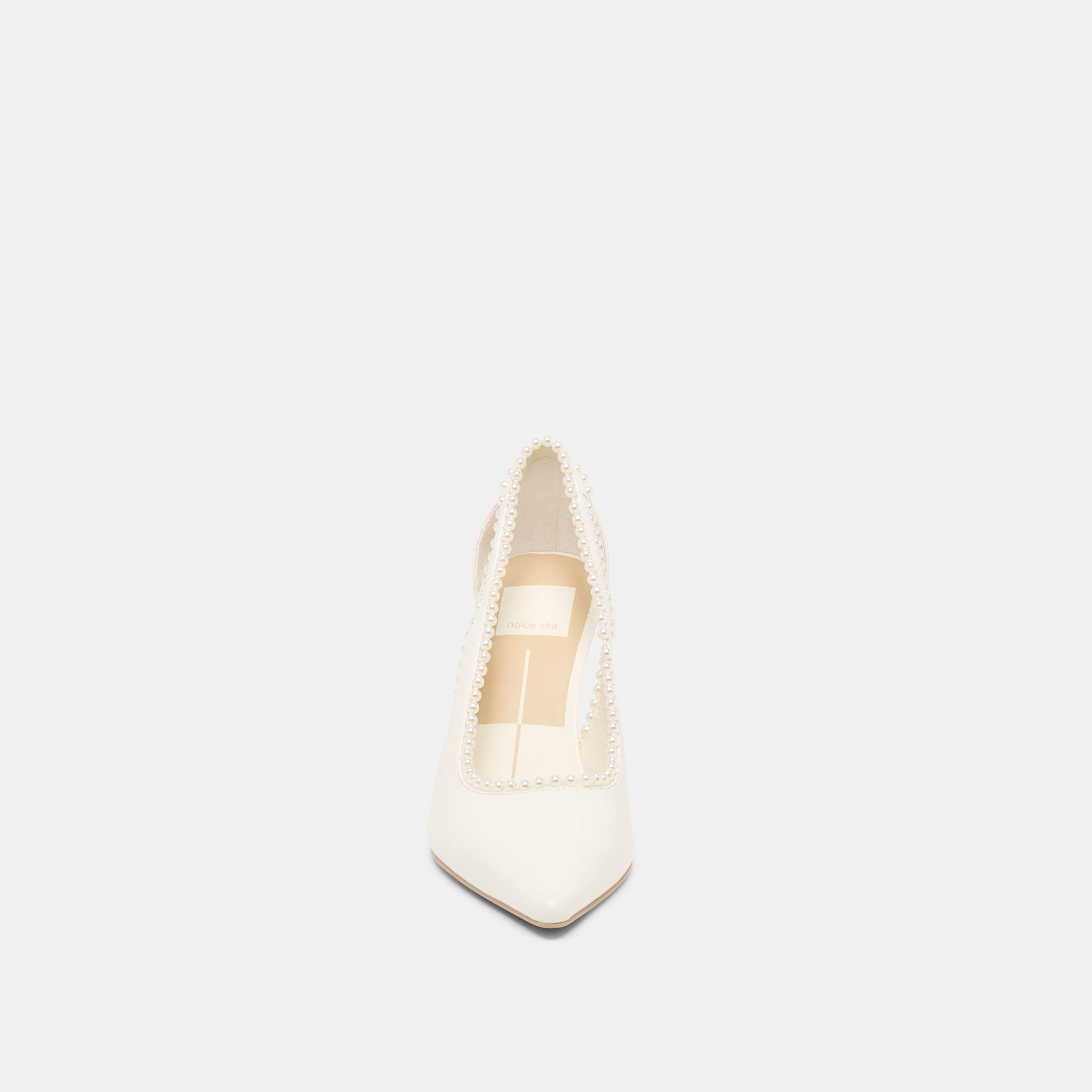 Kelson Pearl True White Leather Heels - Dolce Vita