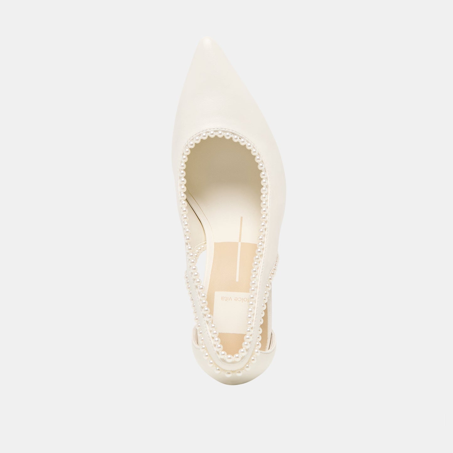 Kelson Pearl True White Leather Heels - Dolce Vita