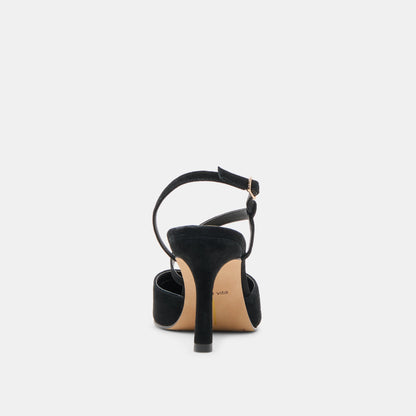 Kamra Onyx Suede Heels - Dolce Vita