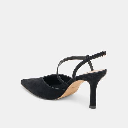 Kamra Onyx Suede Heels - Dolce Vita