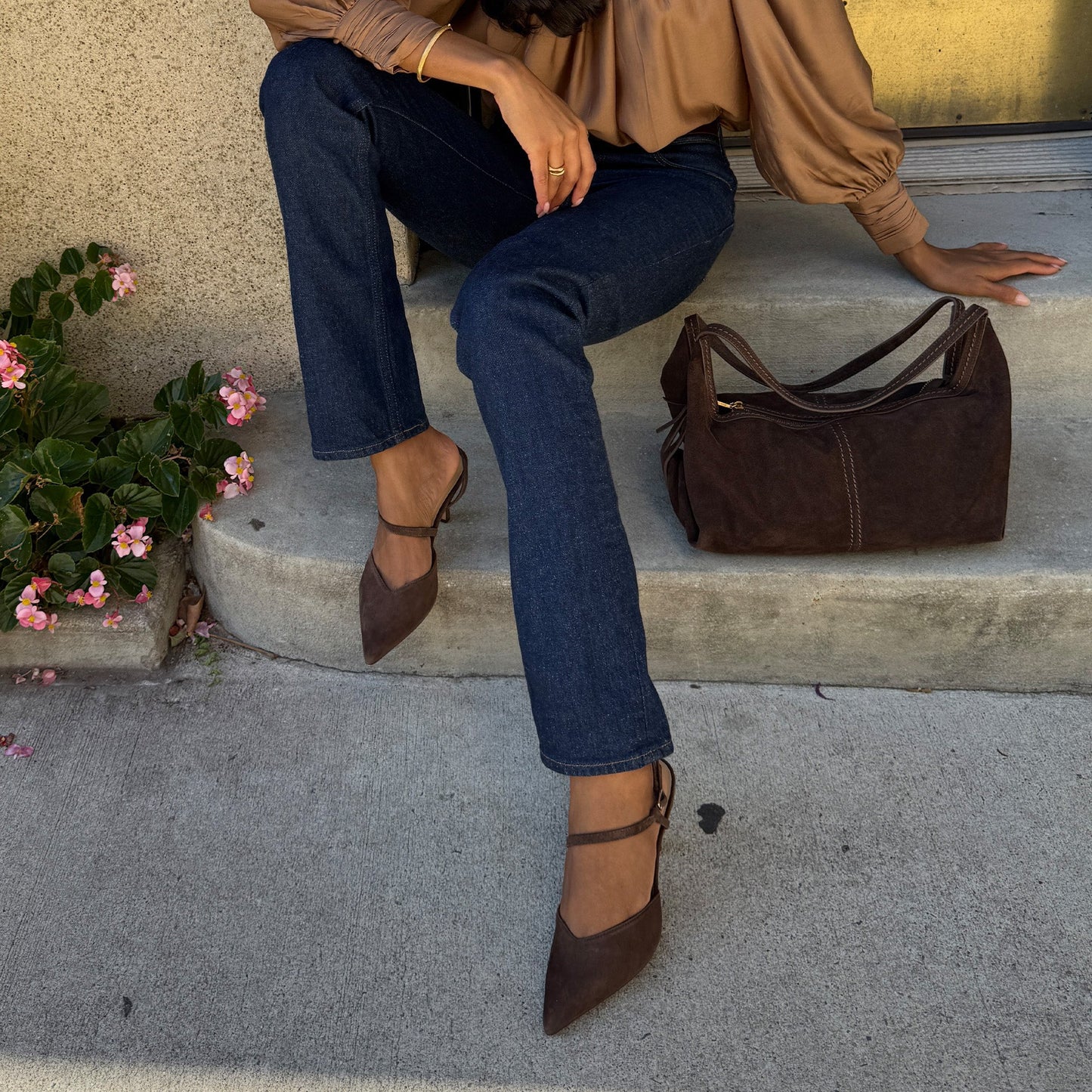 Kamra Dk Brown Suede Heels - Dolce Vita