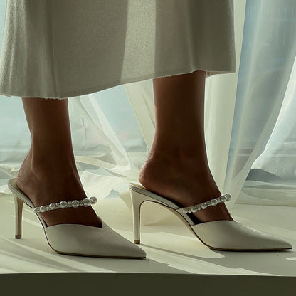 KANIKA Pearl Heels Vanilla Silk - Dolce Vita