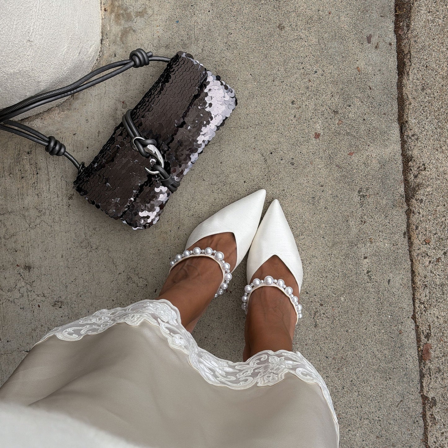 KANIKA Pearl Heels Vanilla Silk - Dolce Vita