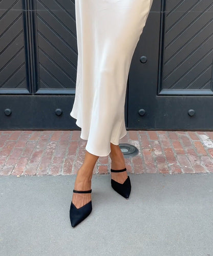 KANIKA HEELS ONYX SUEDE - Dolce Vita