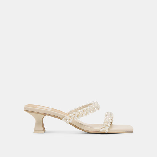 BONI PEARL HEELS VANILLA STELLA - Dolce Vita