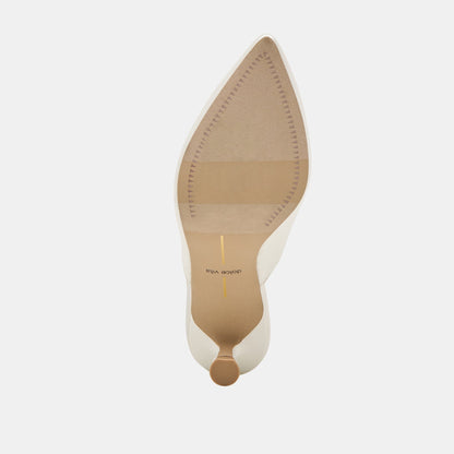 Cleo Off White Satin Heels - Dolce Vita