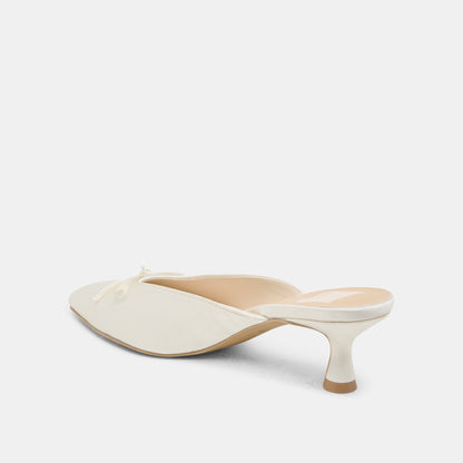 Cleo Off White Satin Heels - Dolce Vita