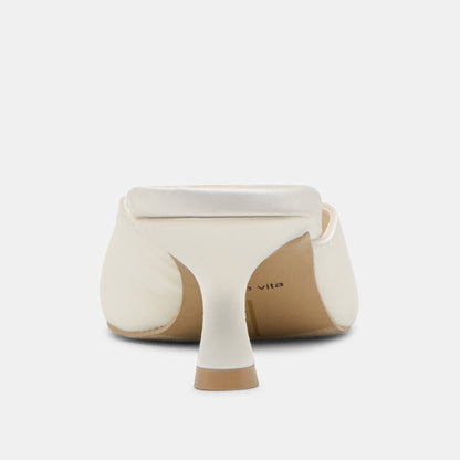 Cleo Off White Satin Heels - Dolce Vita