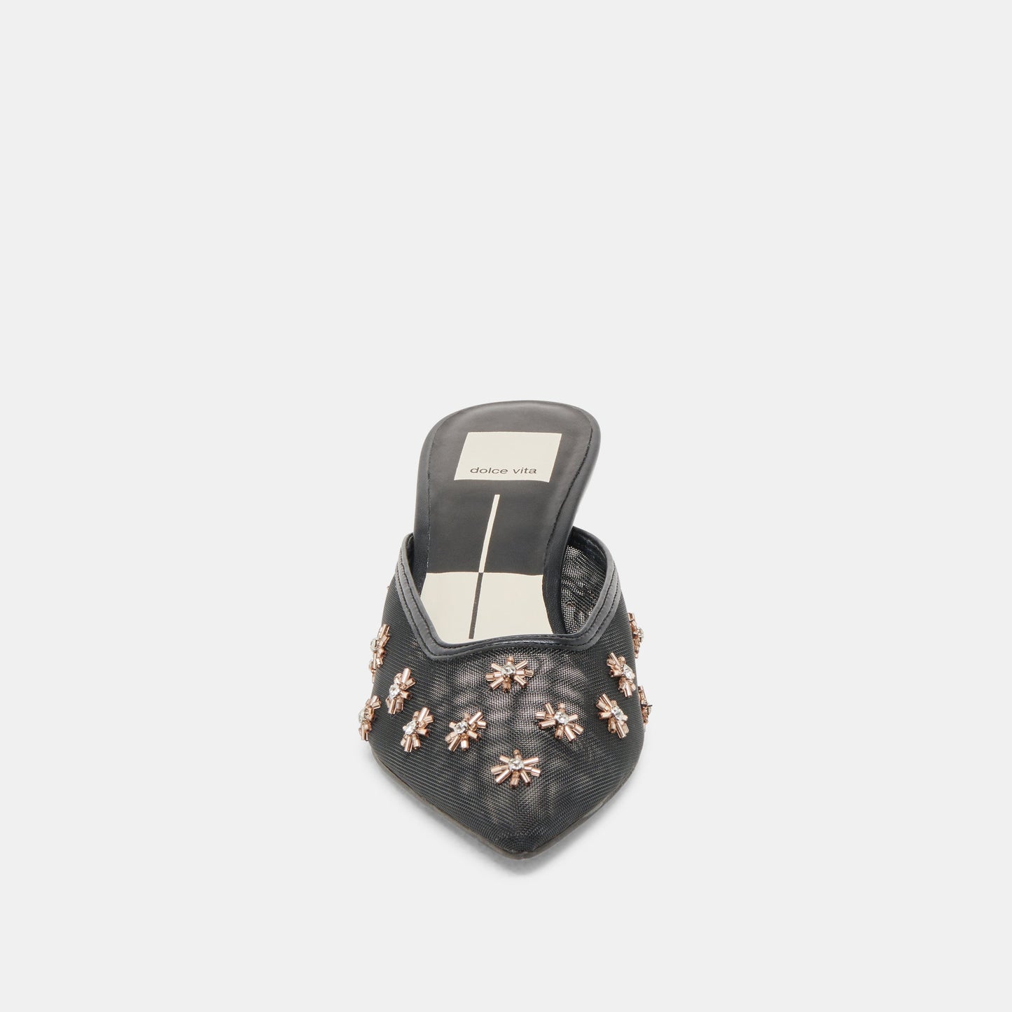CLARA HEELS BLACK MESH - Dolce Vita