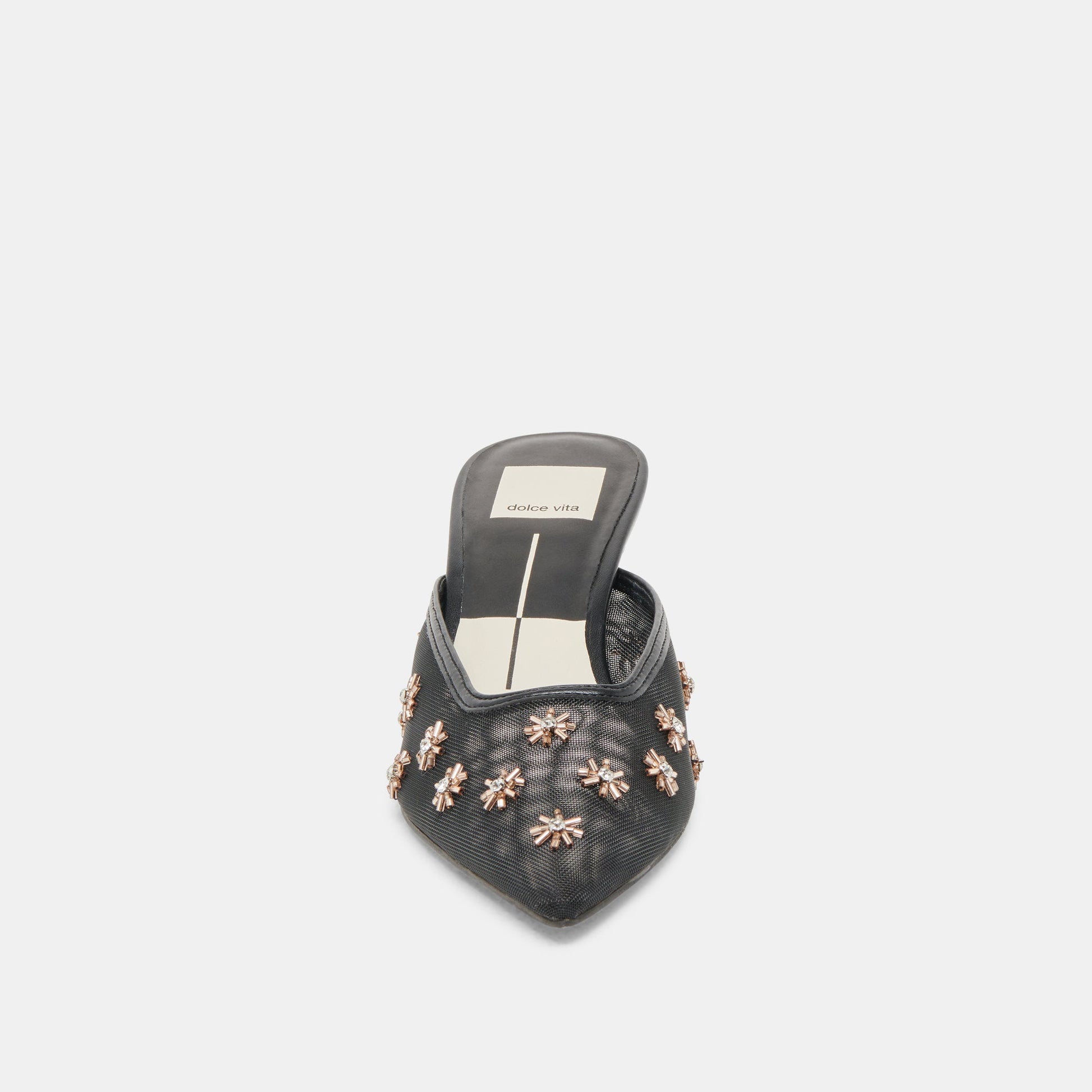 CLARA HEELS BLACK MESH - Dolce Vita