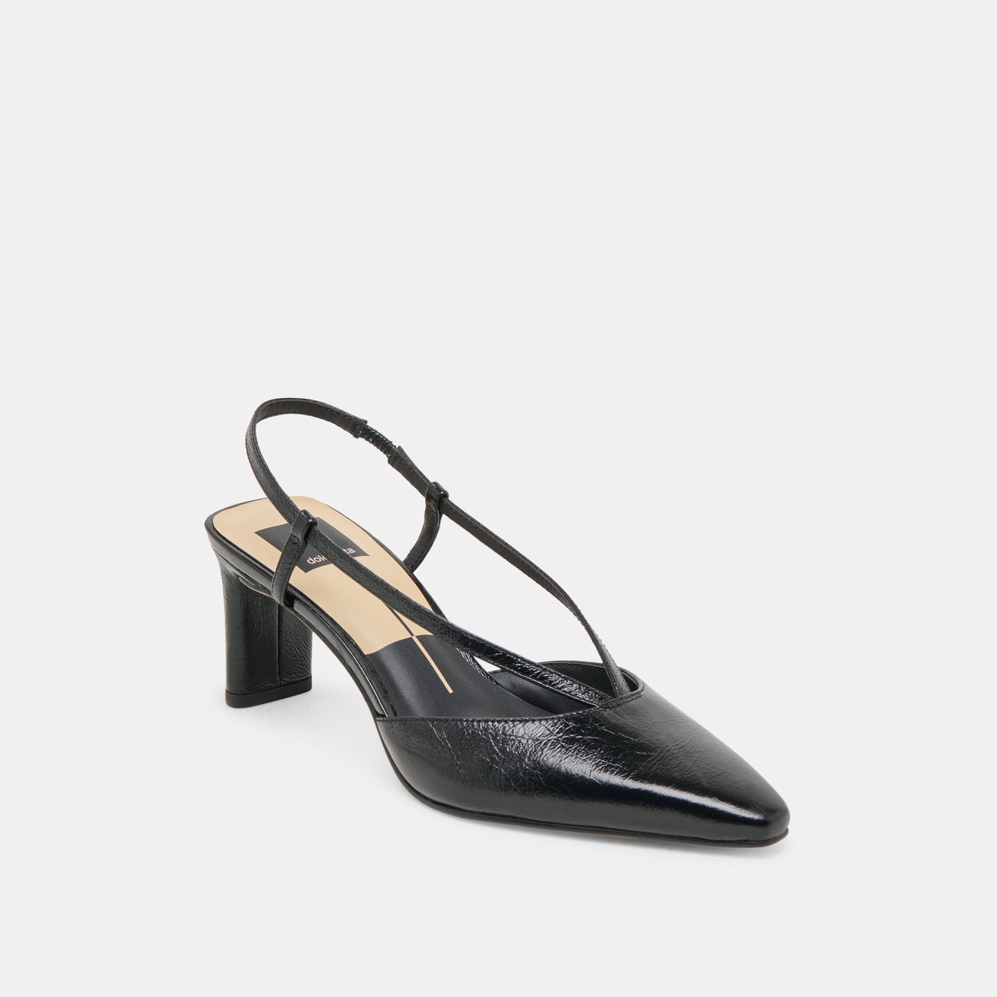 Ginay Black Leather Heels - Dolce Vita