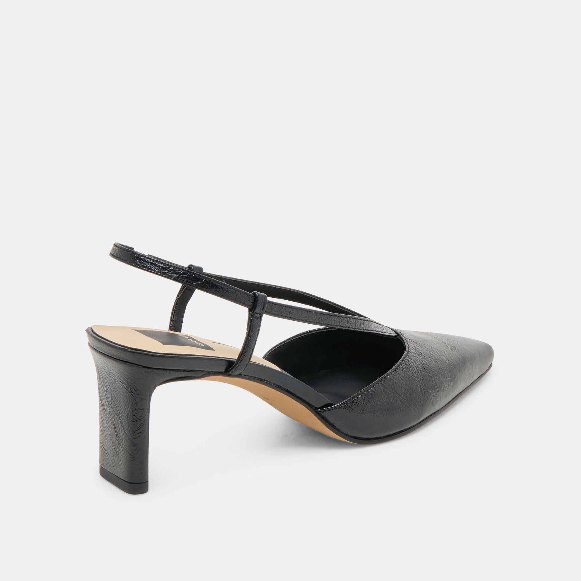 Ginay Black Leather Heels - Dolce Vita