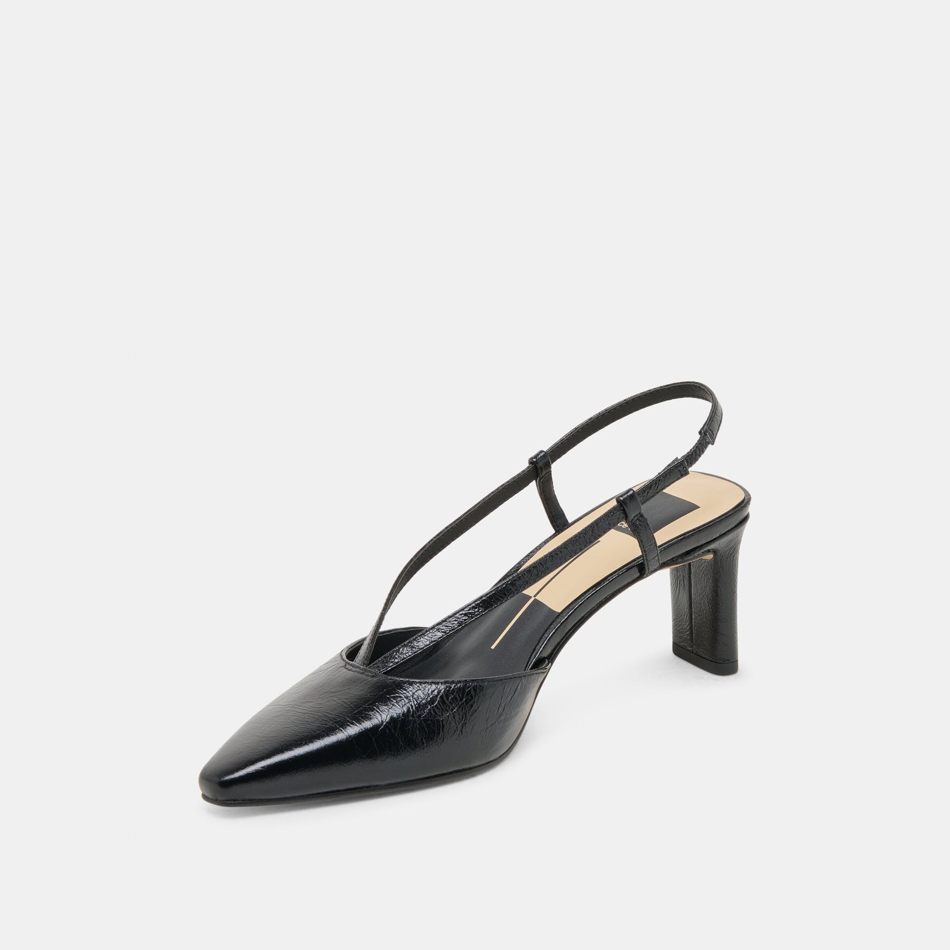 Ginay Black Leather Heels - Dolce Vita