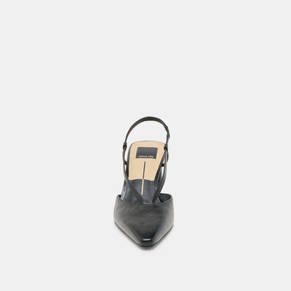 Ginay Black Leather Heels - Dolce Vita
