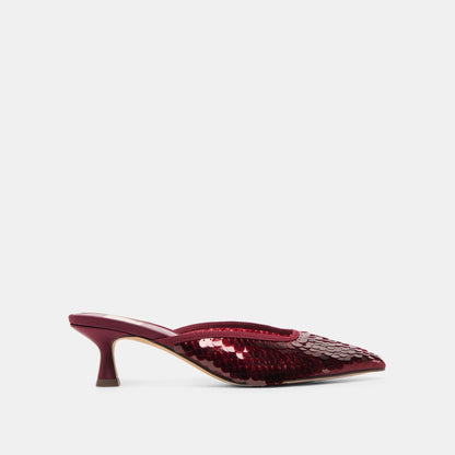 Cleo Cranberry Sequin Heels - Dolce Vita