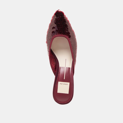 Cleo Cranberry Sequin Heels - Dolce Vita