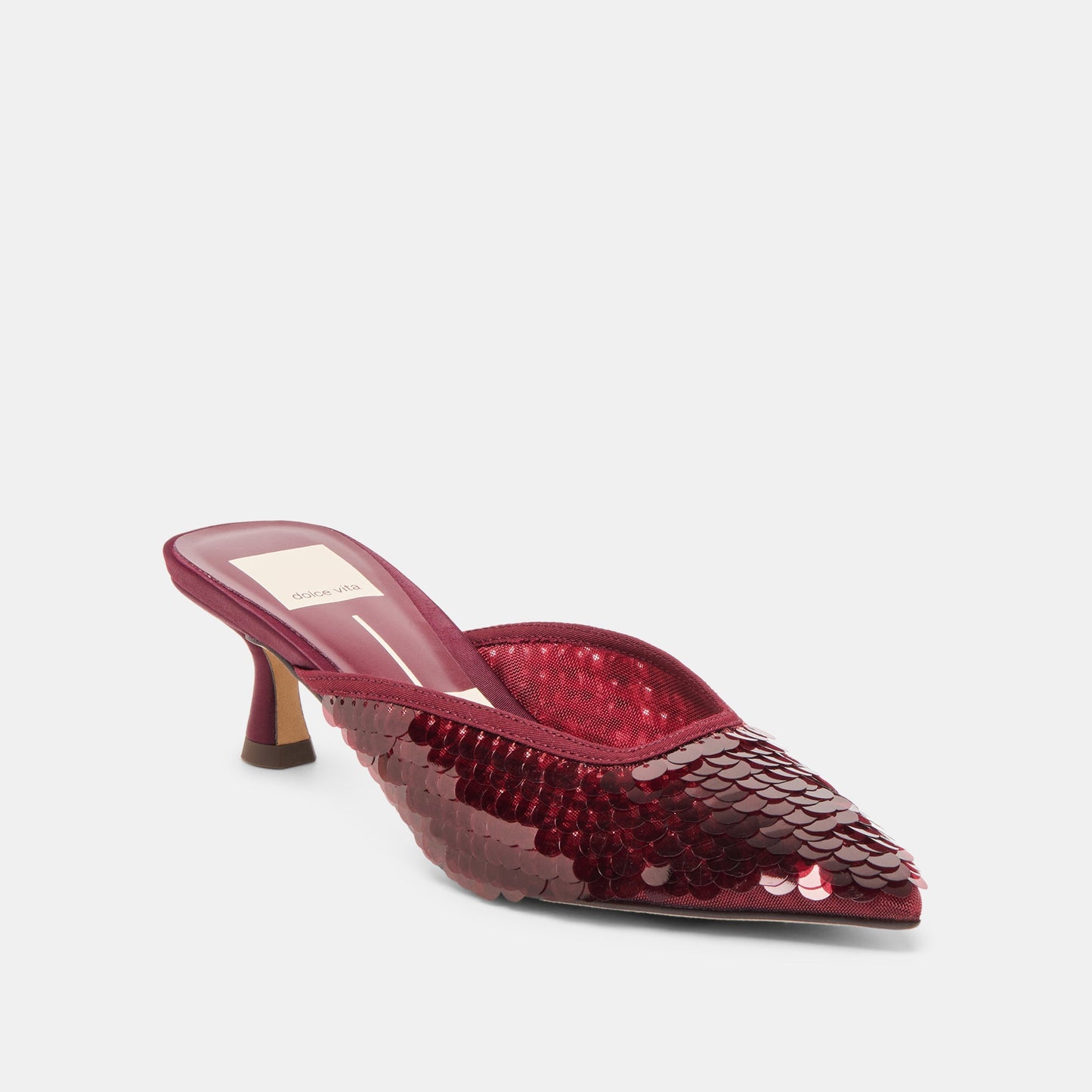 Cleo Cranberry Sequin Heels - Dolce Vita
