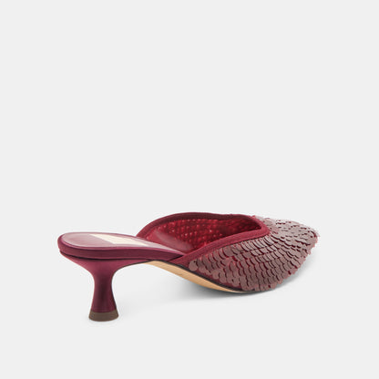 Cleo Cranberry Sequin Heels - Dolce Vita