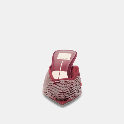 Cleo Cranberry Sequin Heels - Dolce Vita