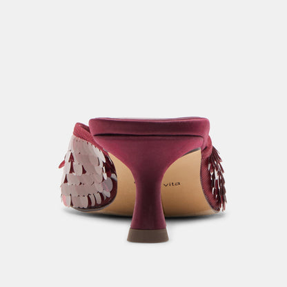 Cleo Cranberry Sequin Heels - Dolce Vita