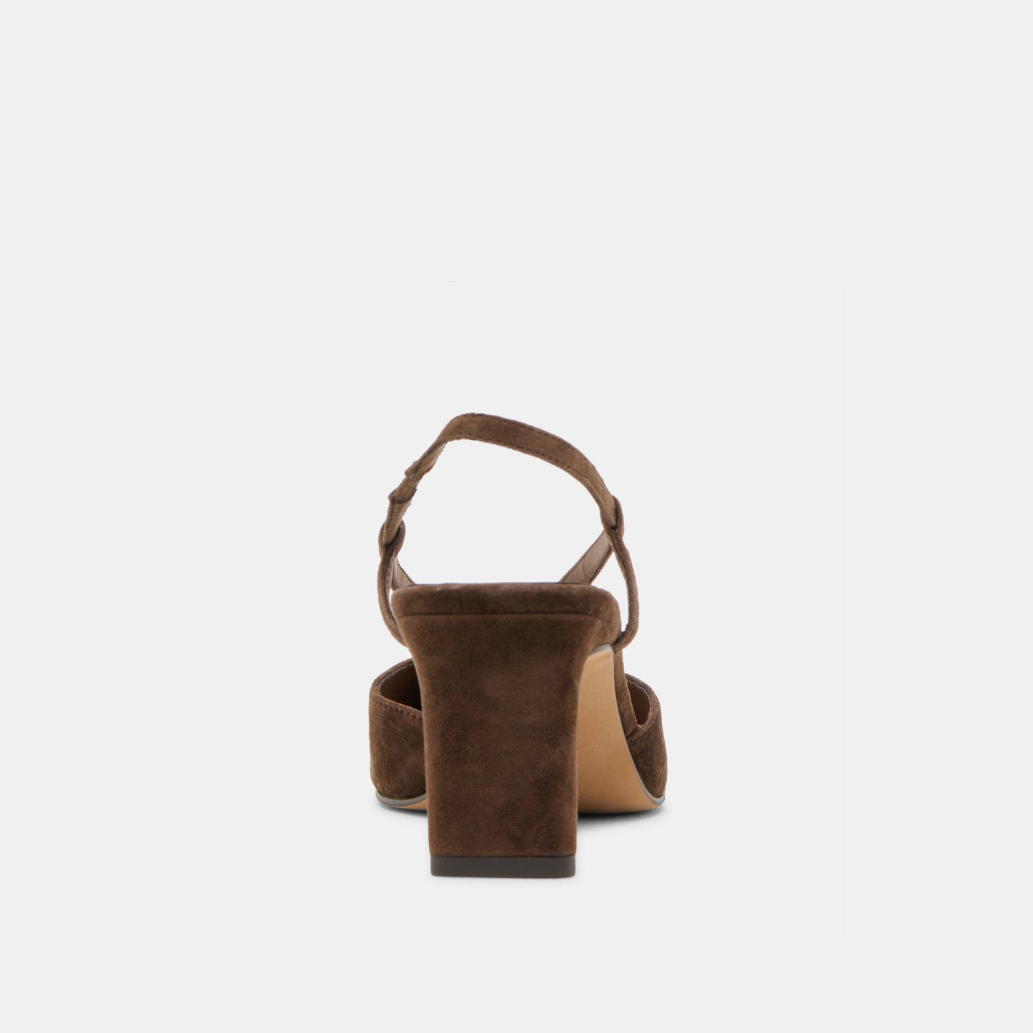 Ginay Dk Brown Suede Heels - Dolce Vita