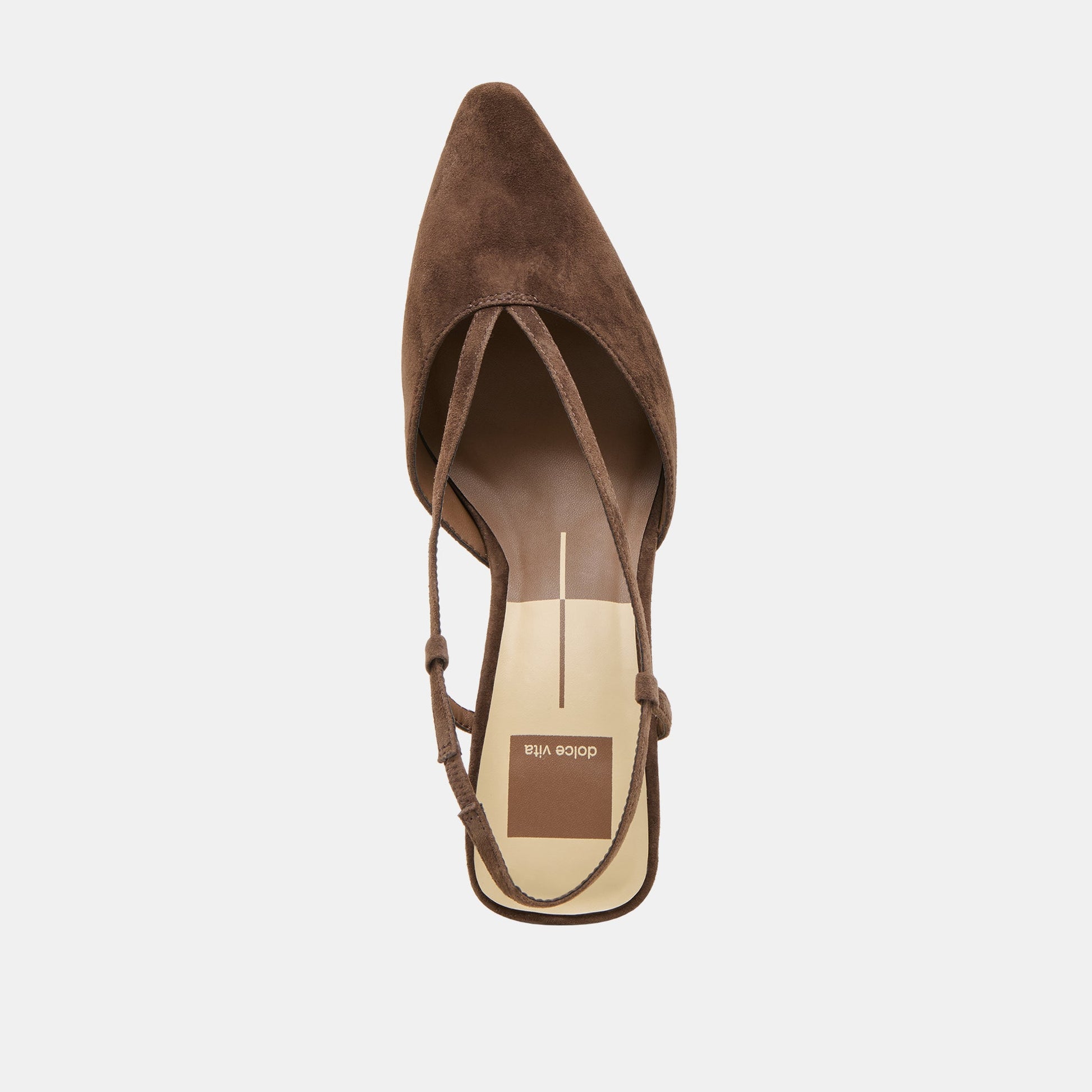 Ginay Dk Brown Suede Heels - Dolce Vita