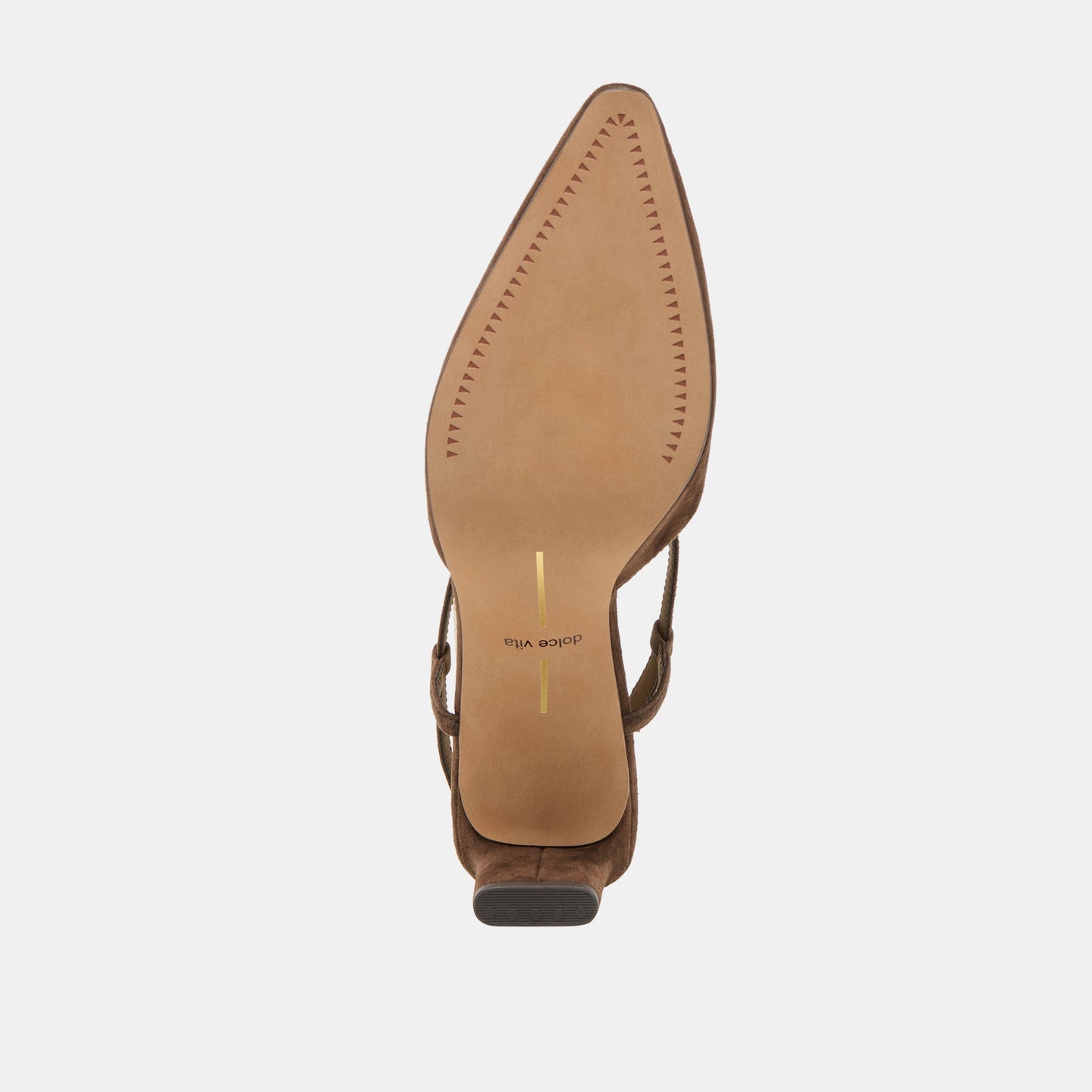 Ginay Dk Brown Suede Heels - Dolce Vita