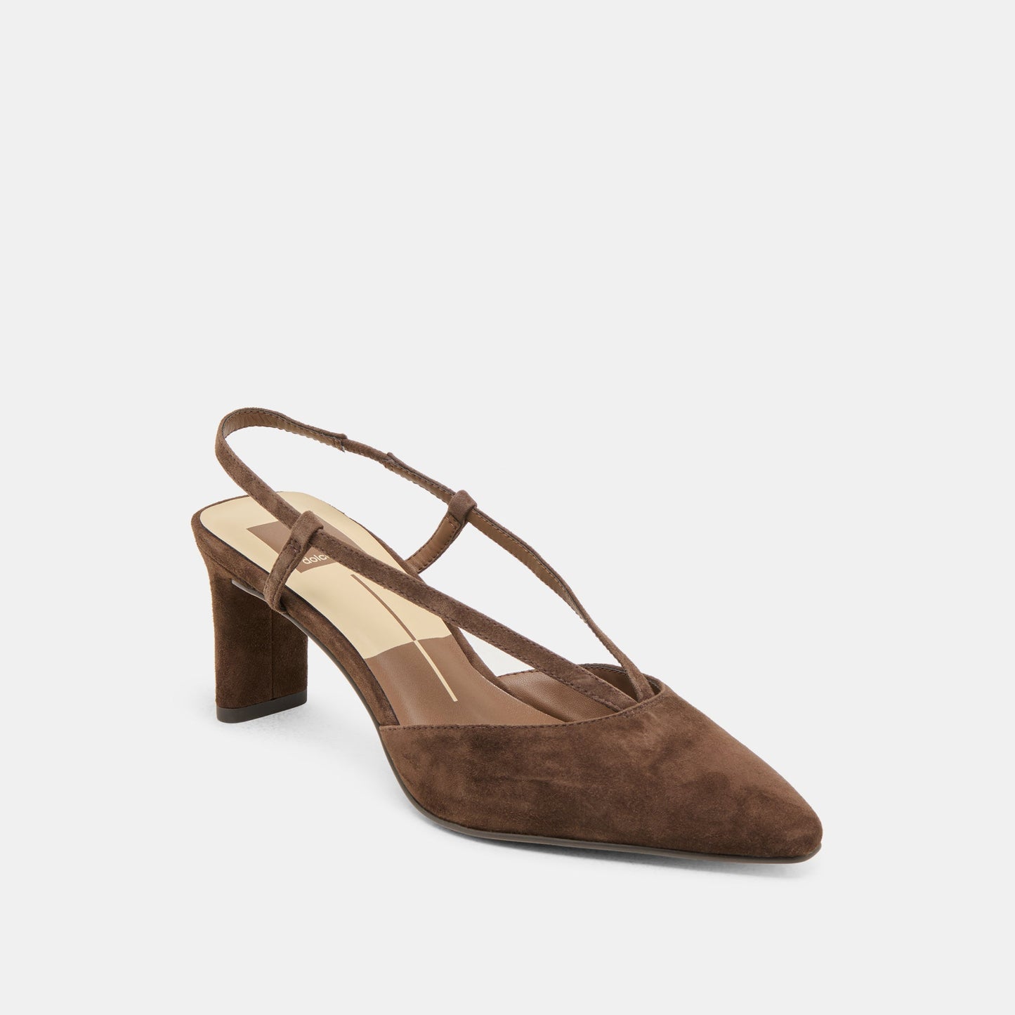 Ginay Dk Brown Suede Heels - Dolce Vita