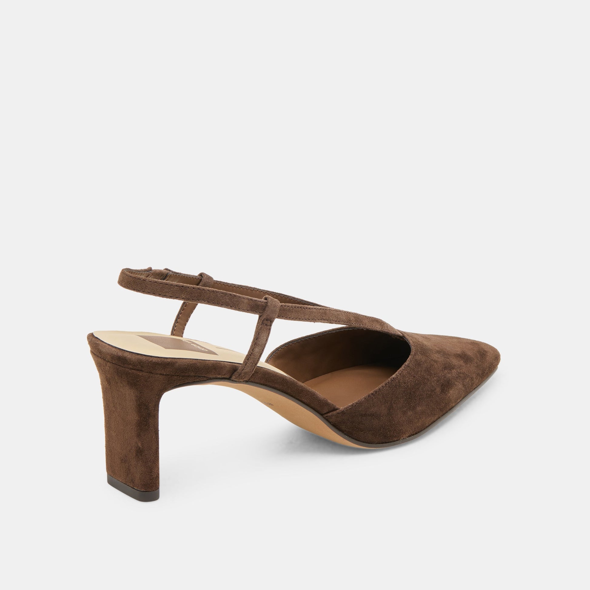 Ginay Dk Brown Suede Heels - Dolce Vita
