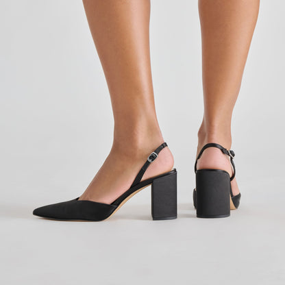 Carel Onyx Satin High Heels - Dolce Vita