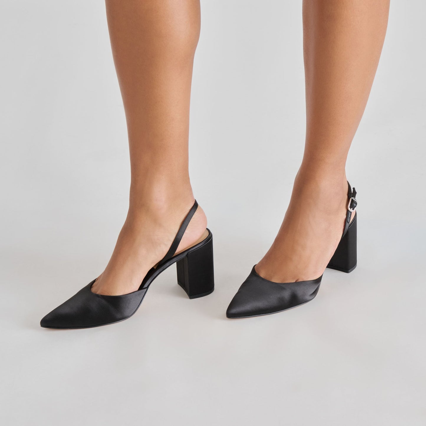 Carel Onyx Satin High Heels - Dolce Vita