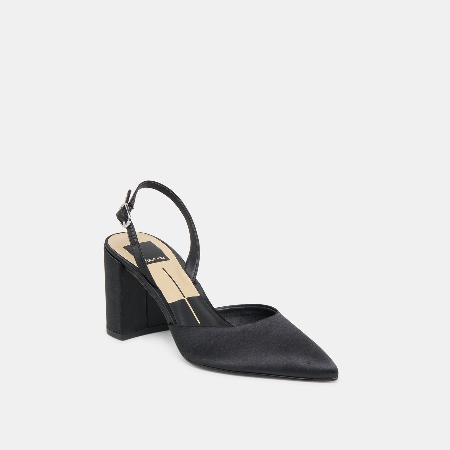 Carel Onyx Satin High Heels - Dolce Vita